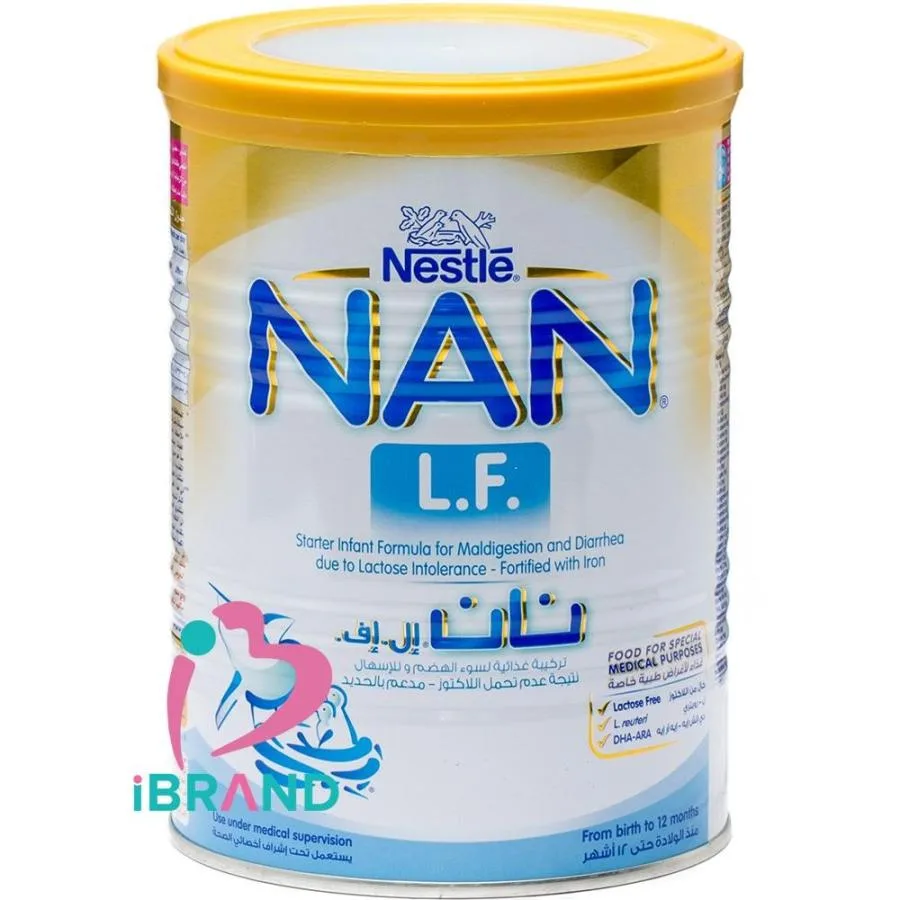 نان حليب أطفال أل_أف غذاء للرضع خال من اللاكتوز 400 جم
