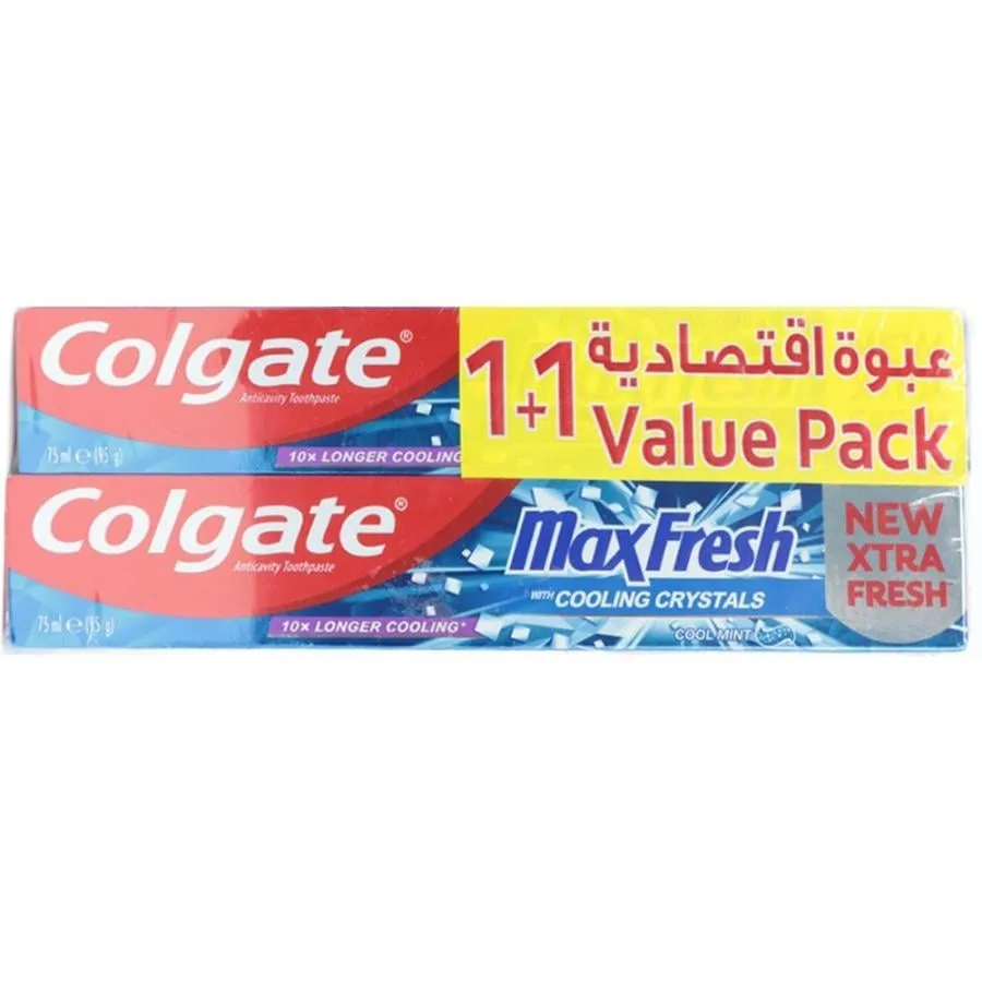 كولجيت معجون أسنان ماكس فرش 75 مل 1+1 كولنج كريستال