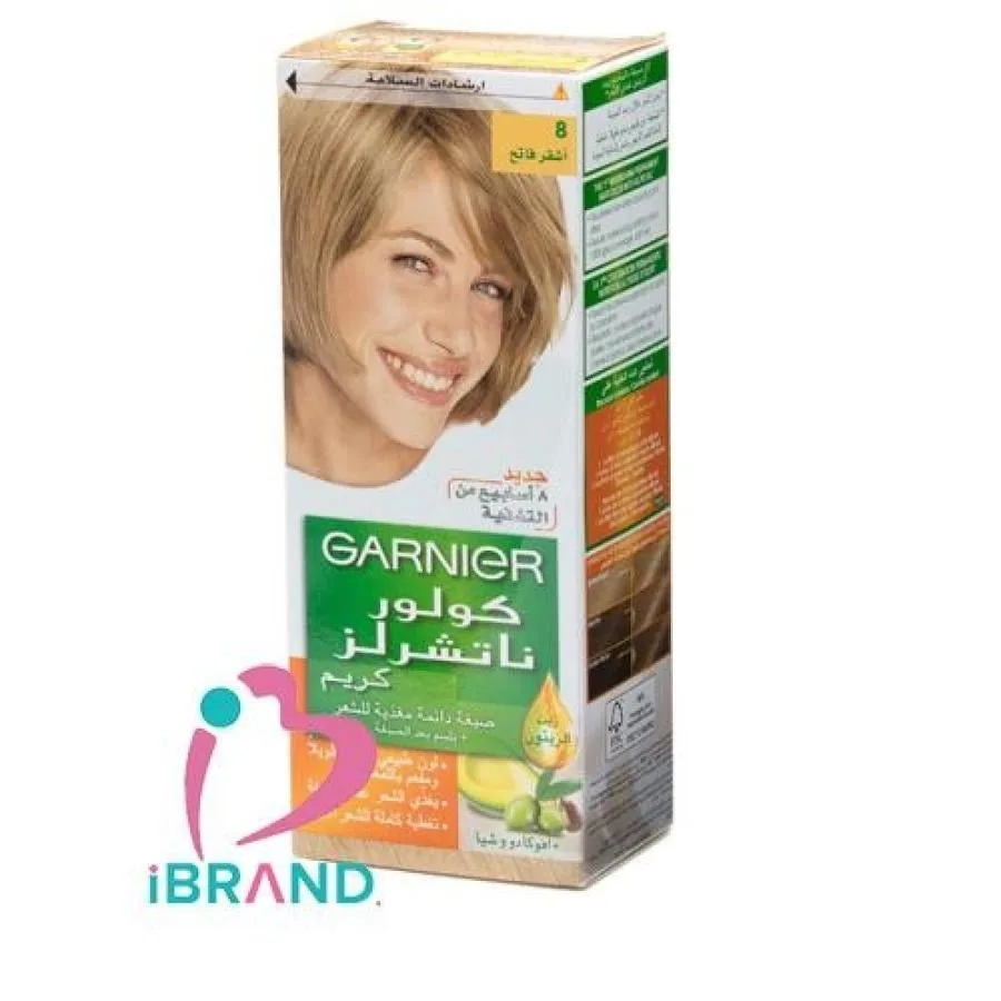 جارنييه صبغه شعر كولور ناتشرلز 8 اشقر فاتح