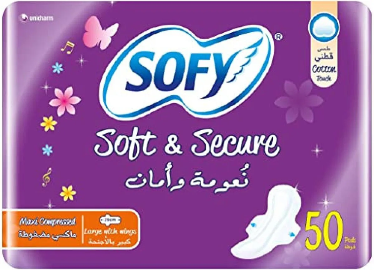 سوفى فوط صحية نعومة وامان ماكسي مضغوطه 29 سم (3*50)