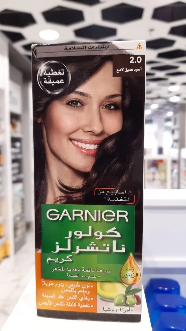 جارنييه صبغه شعر كولور ناتشرلز 2 اسود لامع
