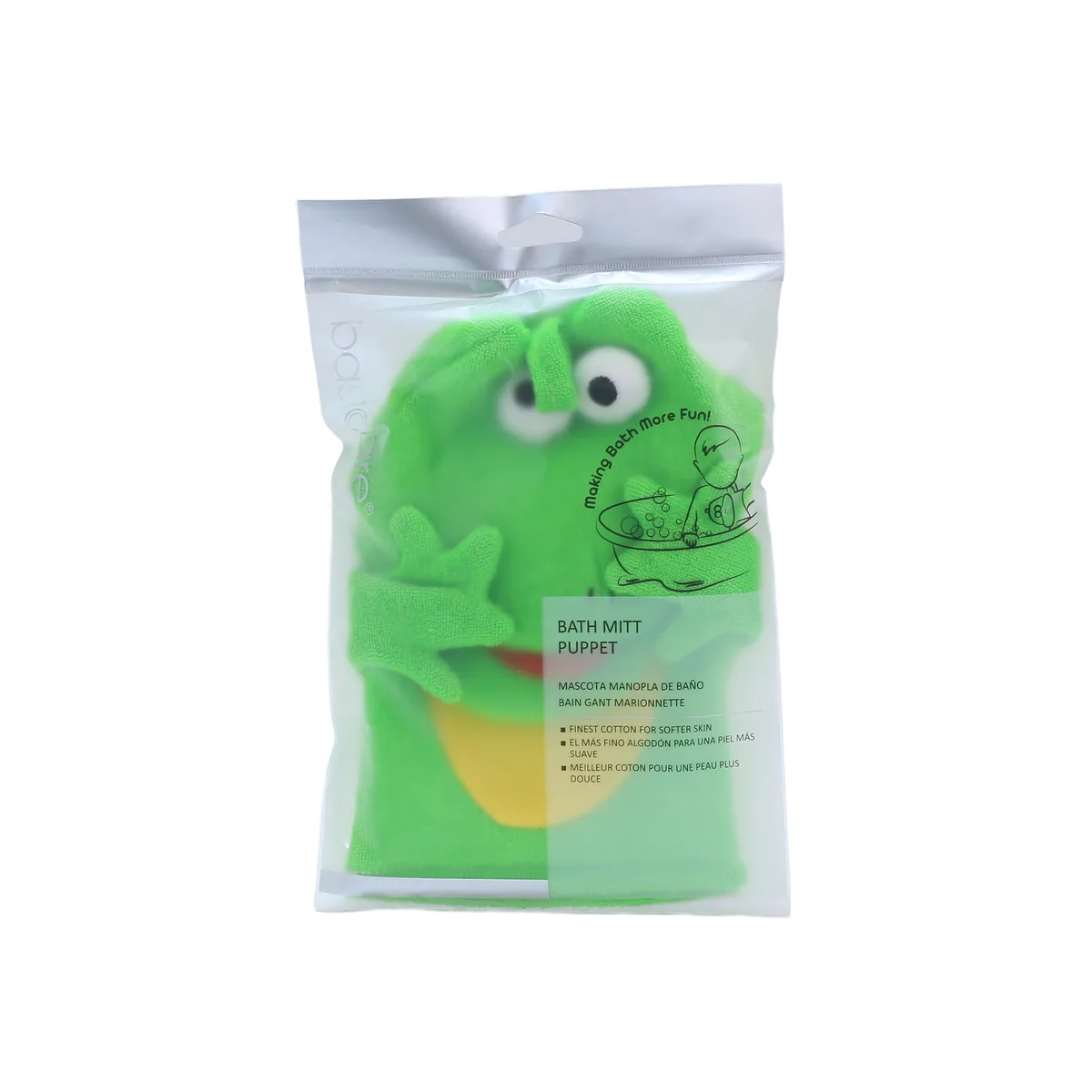 Basic Care Bath Mitt Puppet 1 Pc ( Green )