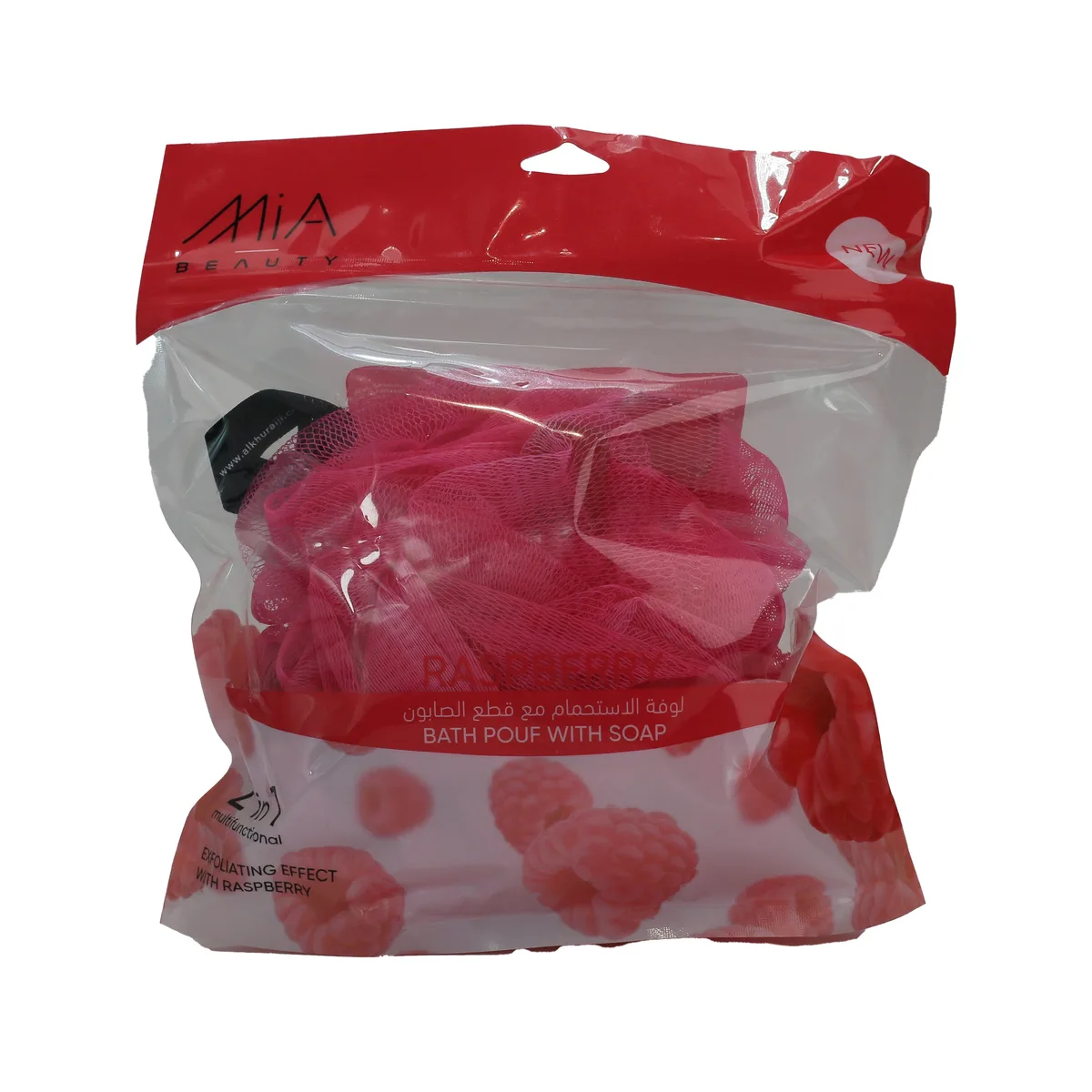 Mia Bath Pouf With Soap Raspbery 120 Gm