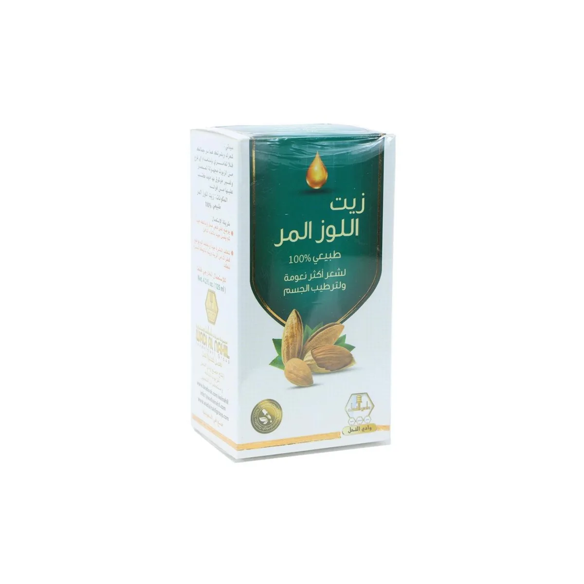 وادي النحل زيت جسم 125 مل اللوز المر