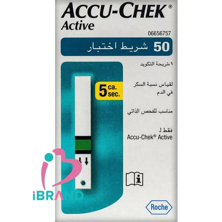اكيوتشيك اكتيف شرائط قياس السكر في الدم 50 قطعة