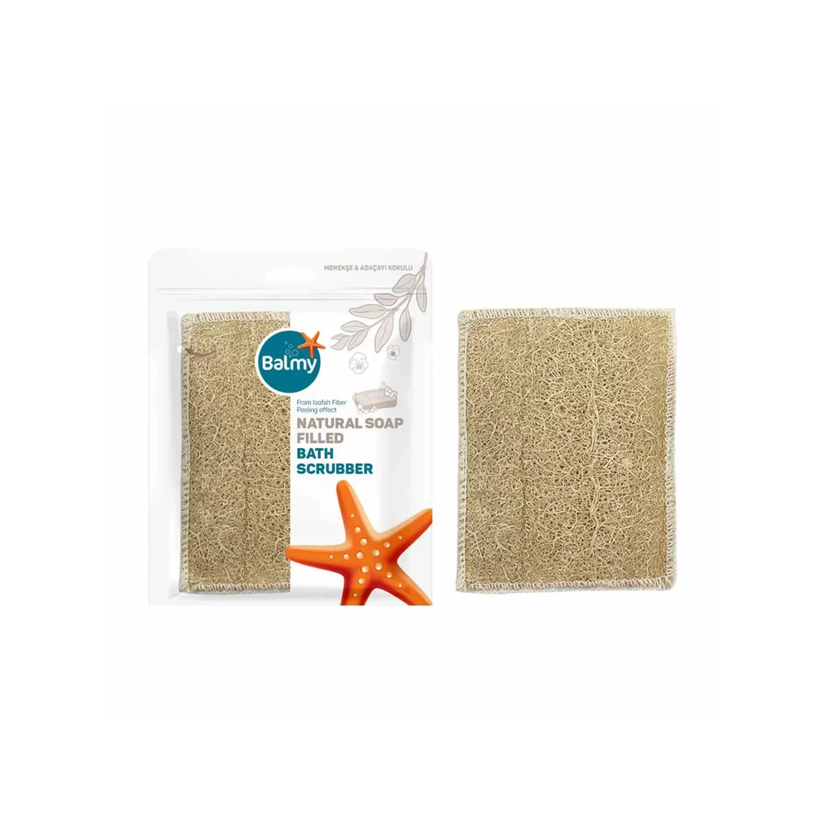 Balmy Natural Bath Scrubber With Soap