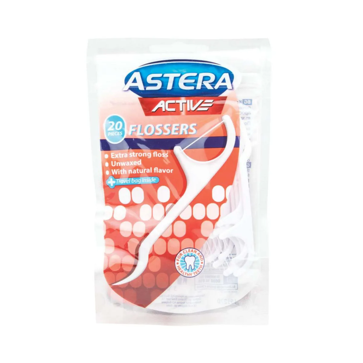 Astera Flossers Unwaxed 20 Pcs