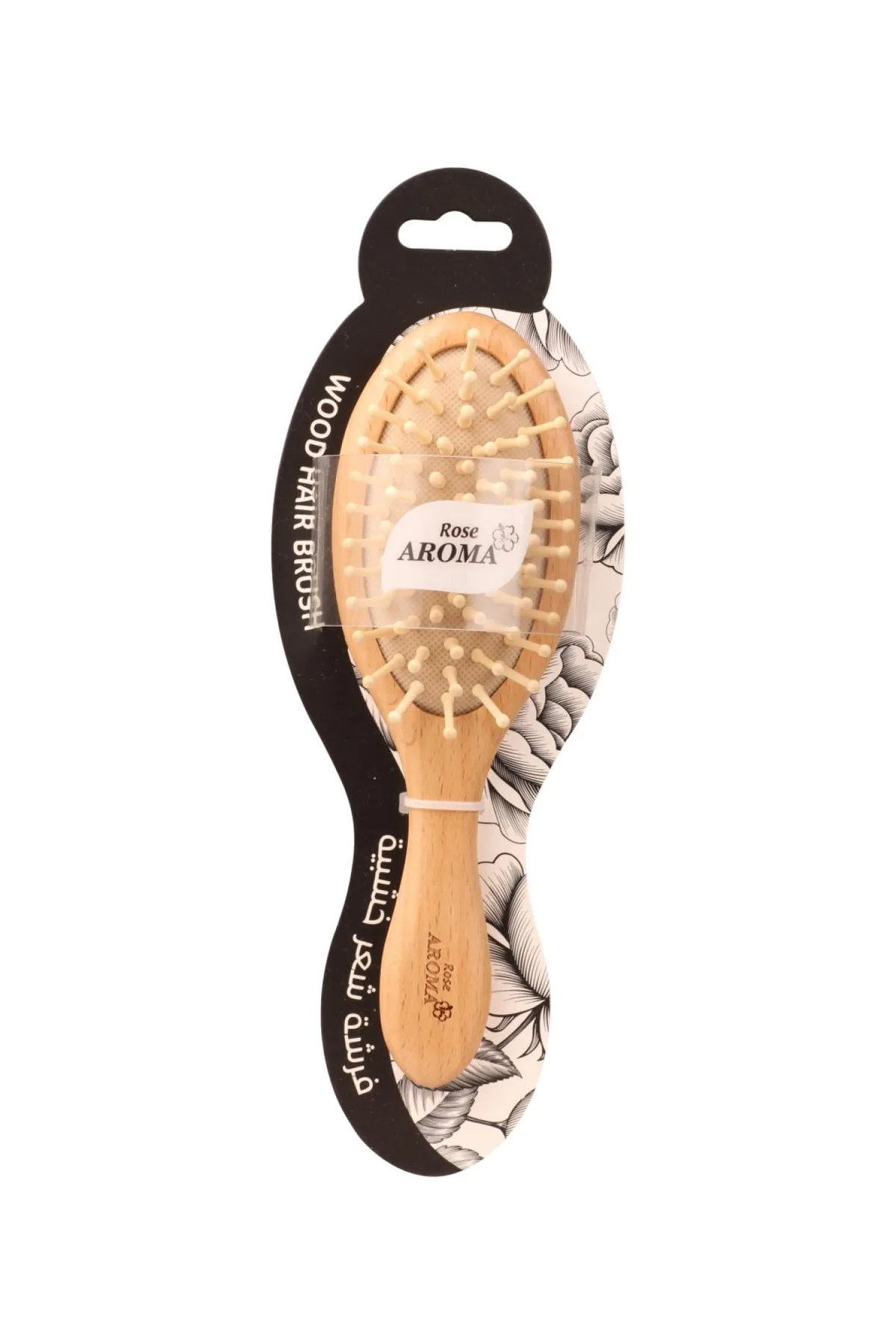 Rose Aroma Wooden Hairbrush Small