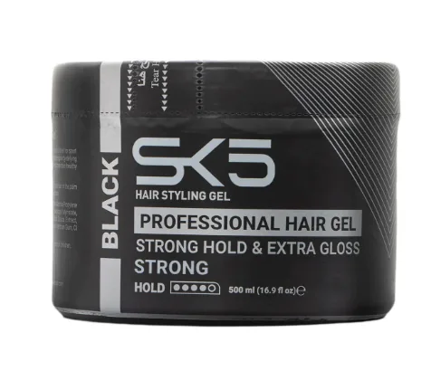 Sk5 Strong Black Professional Hair Gel 500 Ml