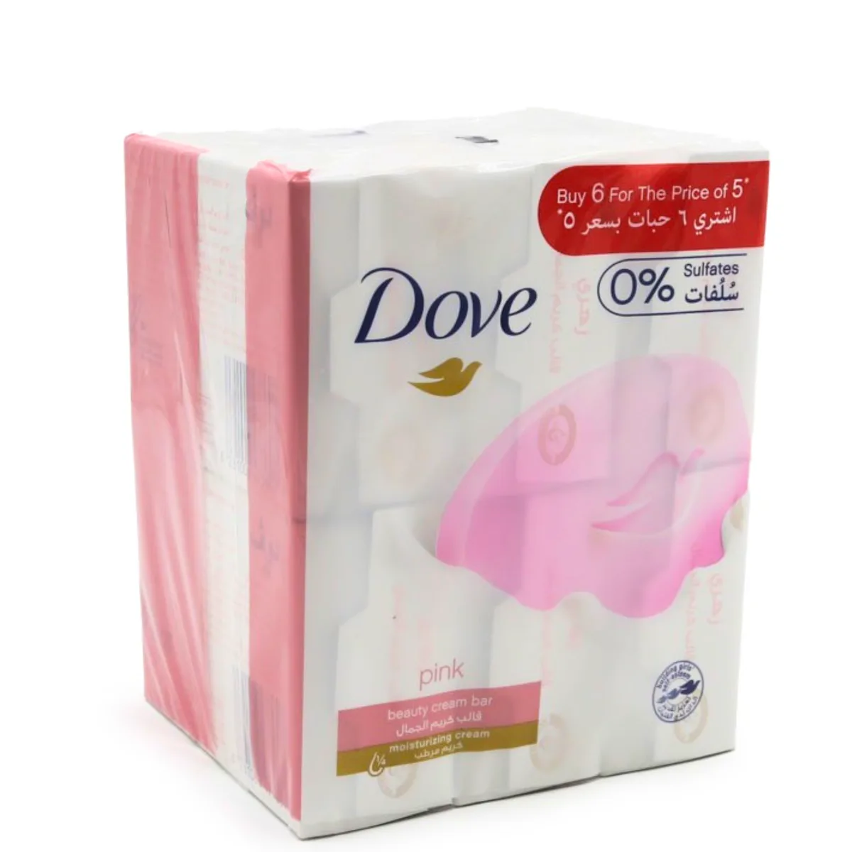دوف صابون قالب وردى 125 جم عرض 5+1