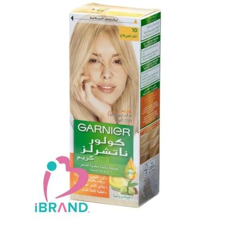 جارنييه صبغه شعر كولور ناتشرلز 10 اشقر ثلجي فاتح
