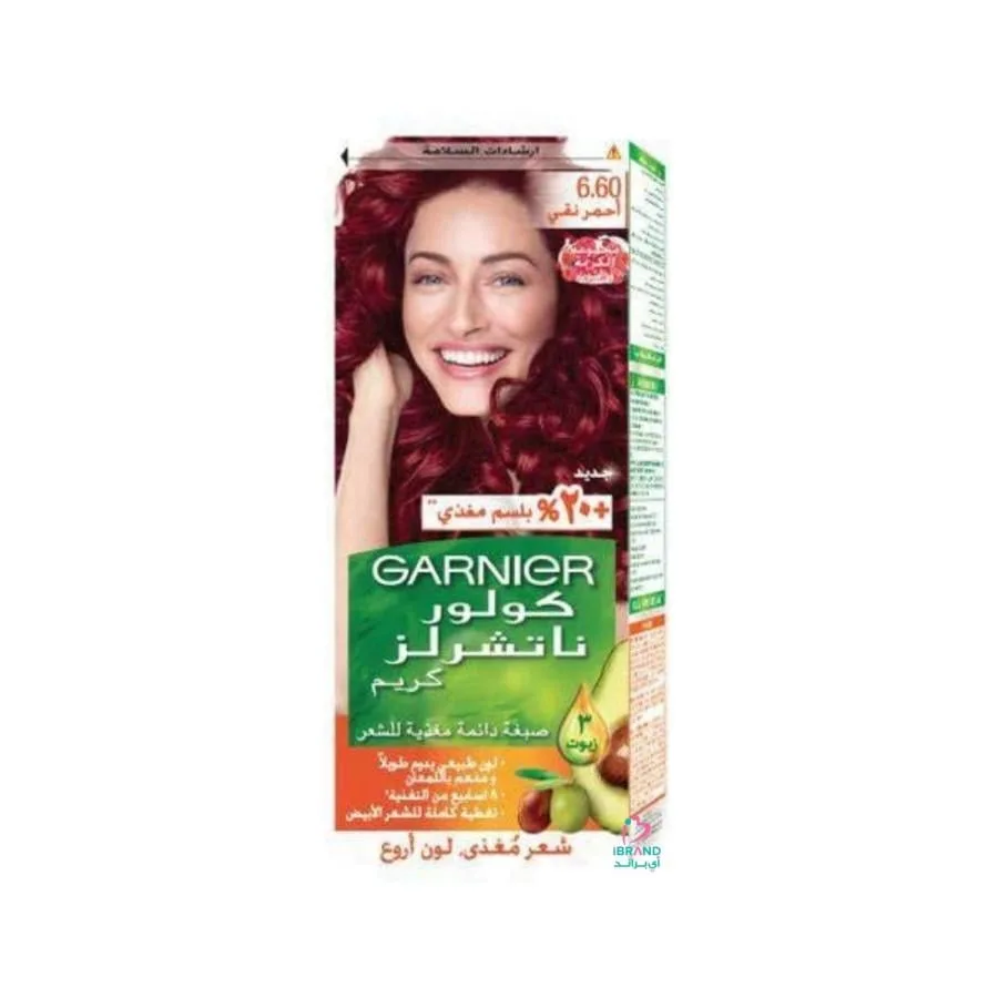 جارنييه ناتشرلز صبغة دائمة +20% بلسم مغذى 6.60 أحمر نقي
